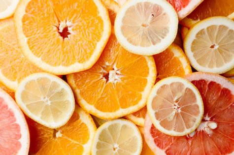 Slices of citrus fruit