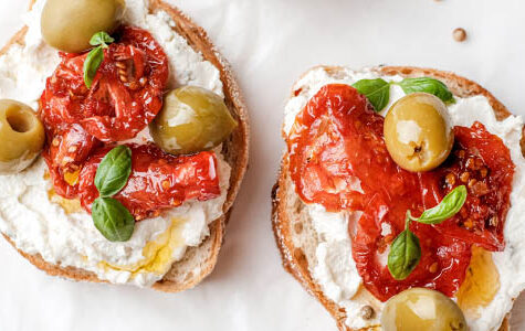 Olive and tomato bruschetta recipe