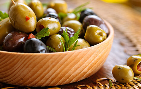 warmed olives