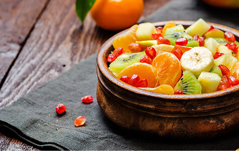 Winter,Fruit,Salad,On,Wood,Background.,Toning.,Selective,Focus